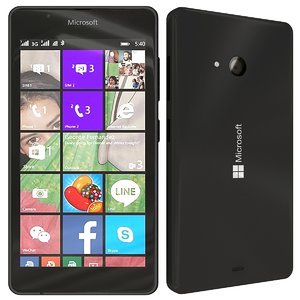 3d model microsoft lumia 540 black