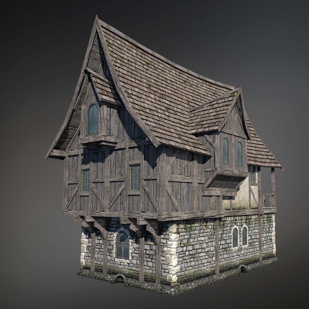 3dsmax fantasy medieval house