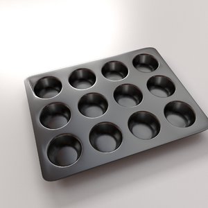 3d muffin pan model