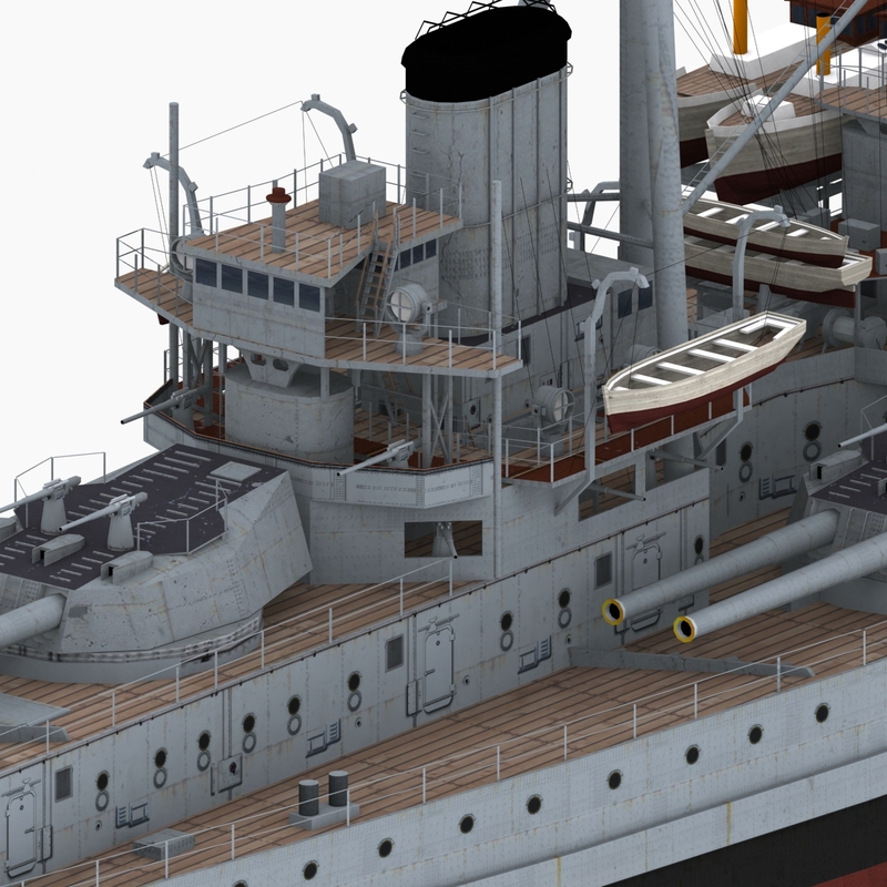 hms dreadnought battleship royal navy 3d max