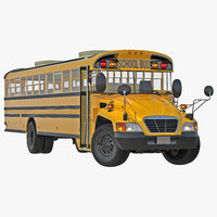 School Bus 2 Rigged 3D Model