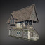 set fantasy medieval houses 3ds