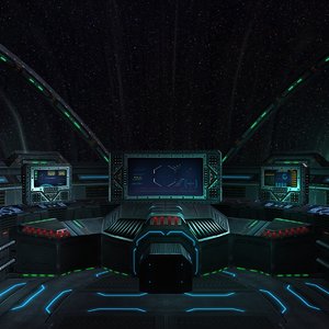 3d 3ds sci-fi spaceship cockpit -