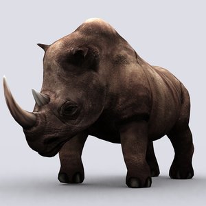 3d fantasy animal - rhino