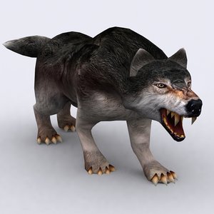 fantasy animal - wolf 3d 3ds