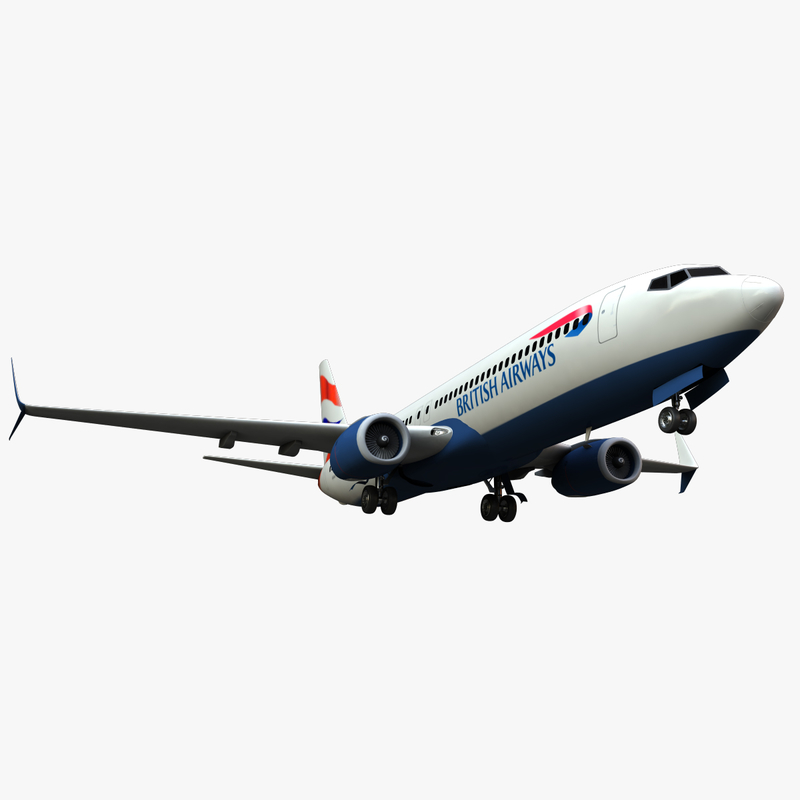 british airways boeing 737-800 3d max