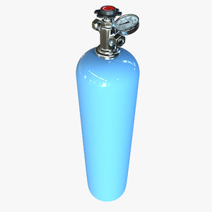 3d model oxygen bottle