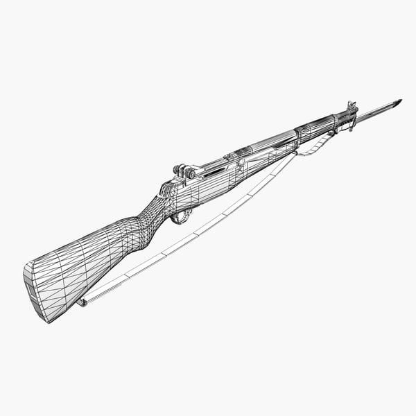 3d model m1 garand rifle