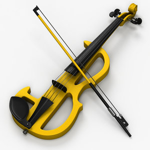 3d model electric violin
