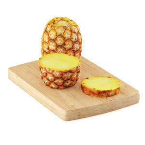 pineapple half slice 3d model