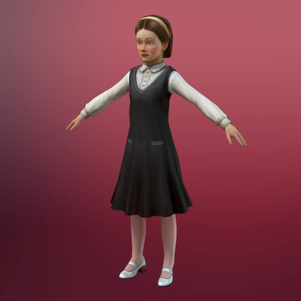 Free rigged female 3d models