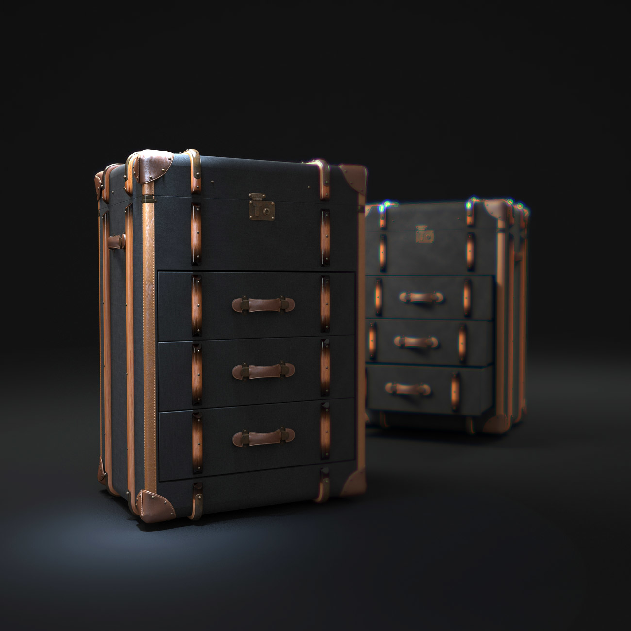 3d Richards Trunk Small Chest Model