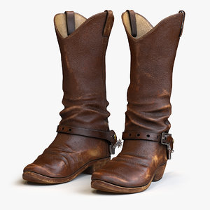 3d model cowboy boots