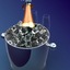 3d model champagne bottle bucket
