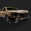 c4d burned car wreck