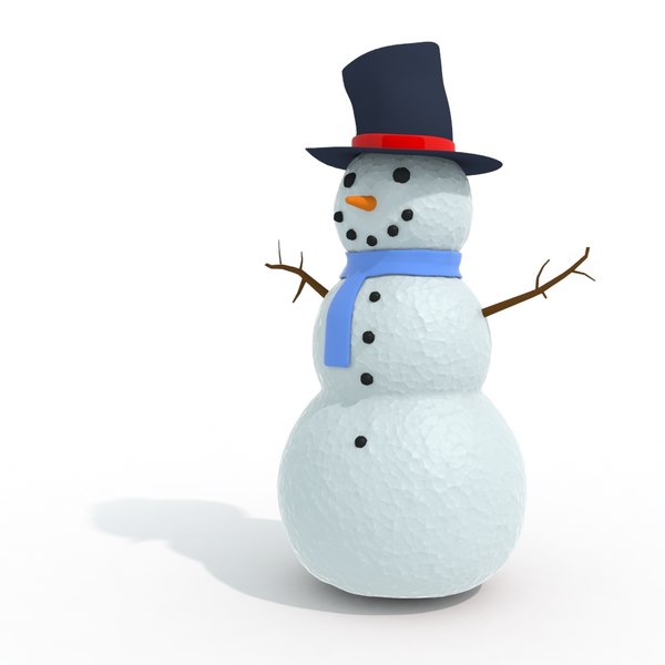 3d model snowman snow man.