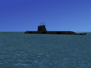 3d subs collins class submarines model