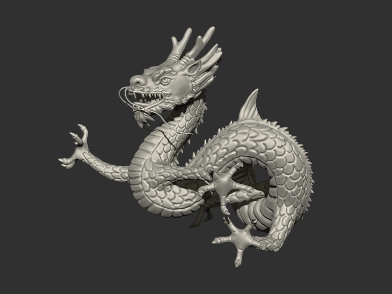 dragon statue 3d model