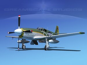 3d p-51b mustang p-51 north american