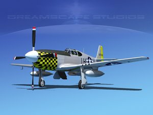 3d model of p-51b mustang p-51 north american