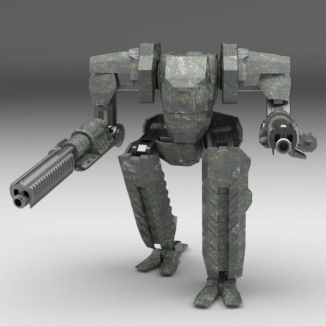 mech walking robot rigging max