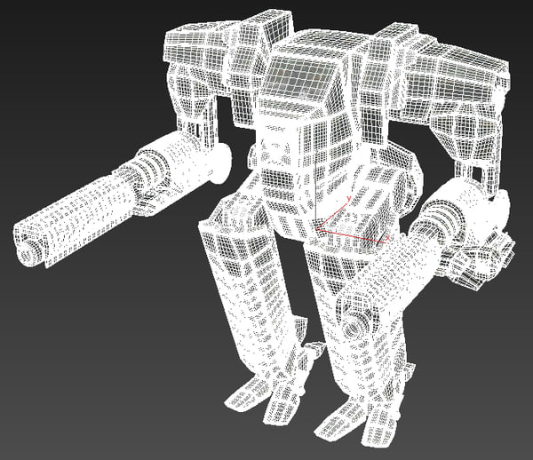 mech walking robot rigging max