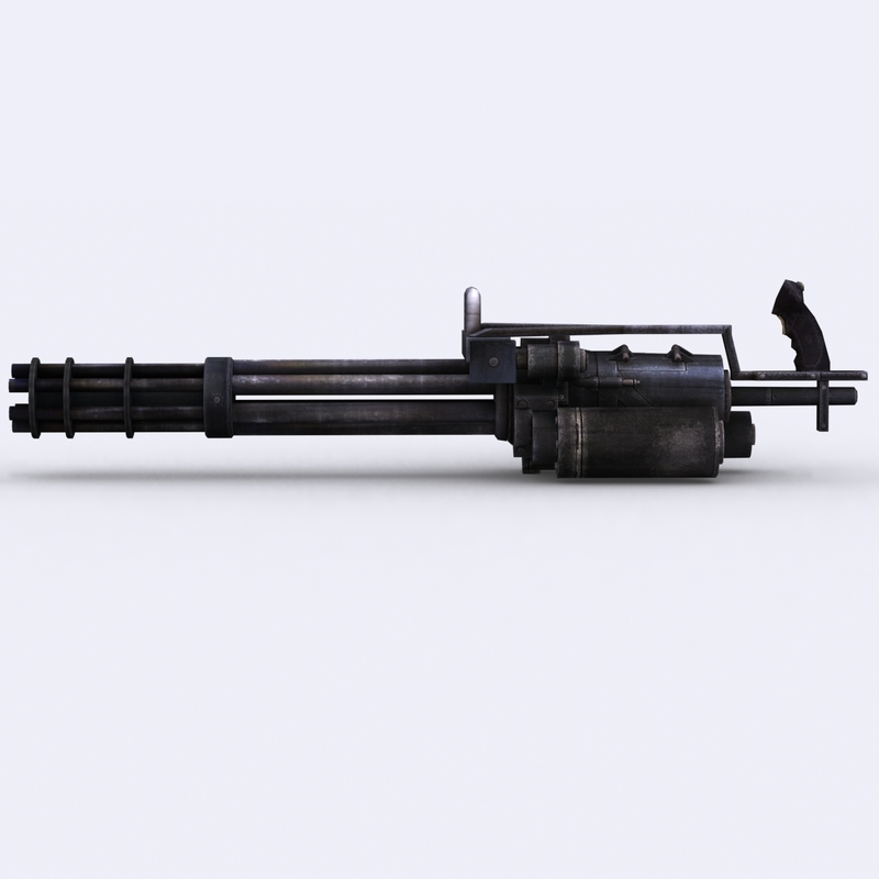 3ds max minigun m134 gun