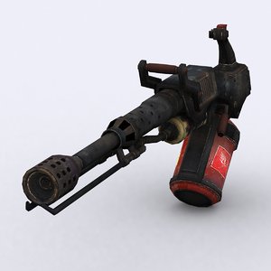 3d model - flamethrower