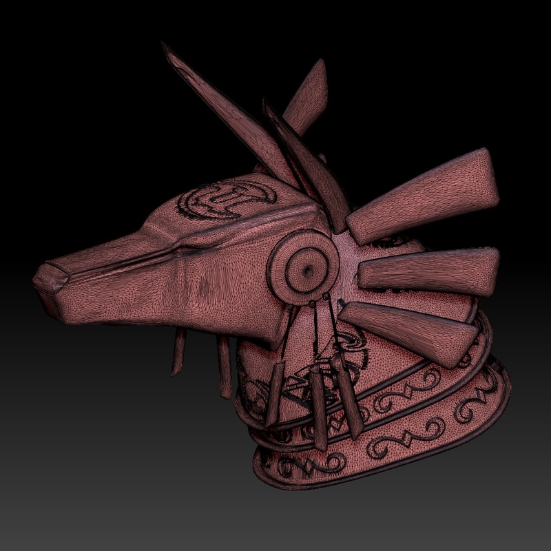 3d model helmet anubis