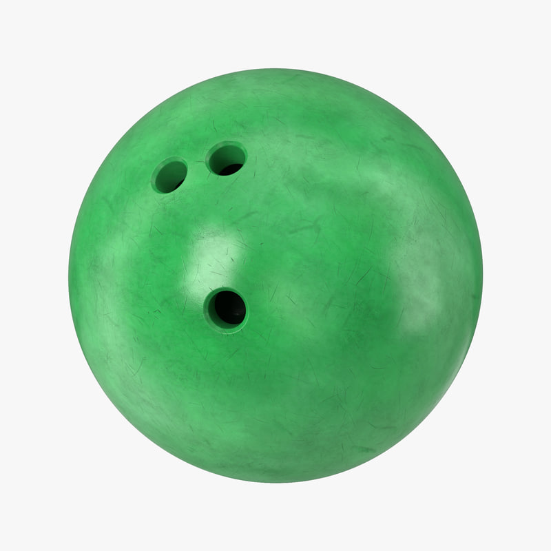 3d bowling ball green model