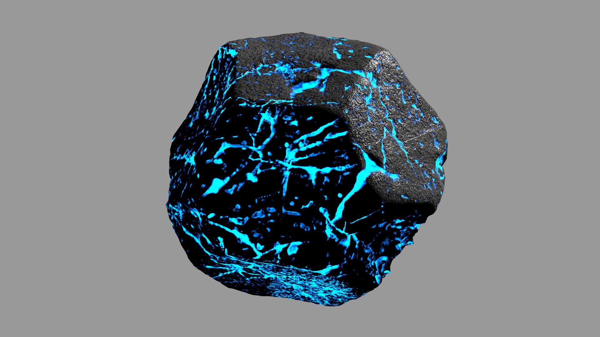 发光的魔角黑暗石头3d模型