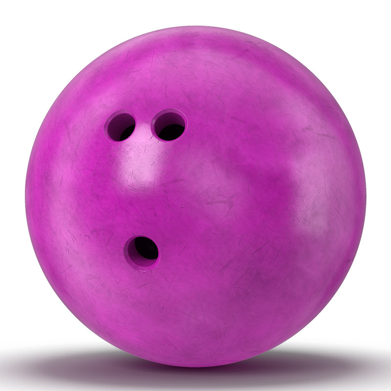bowling ball purple modeled 3d model
