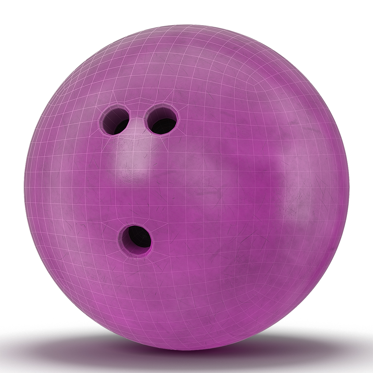 bowling ball purple modeled 3d model