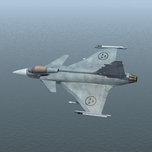 3d model jas39 gripen fighter jet