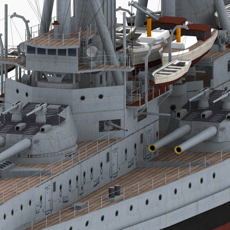 3d Dreadnought Battleship Bellerophon Class Model