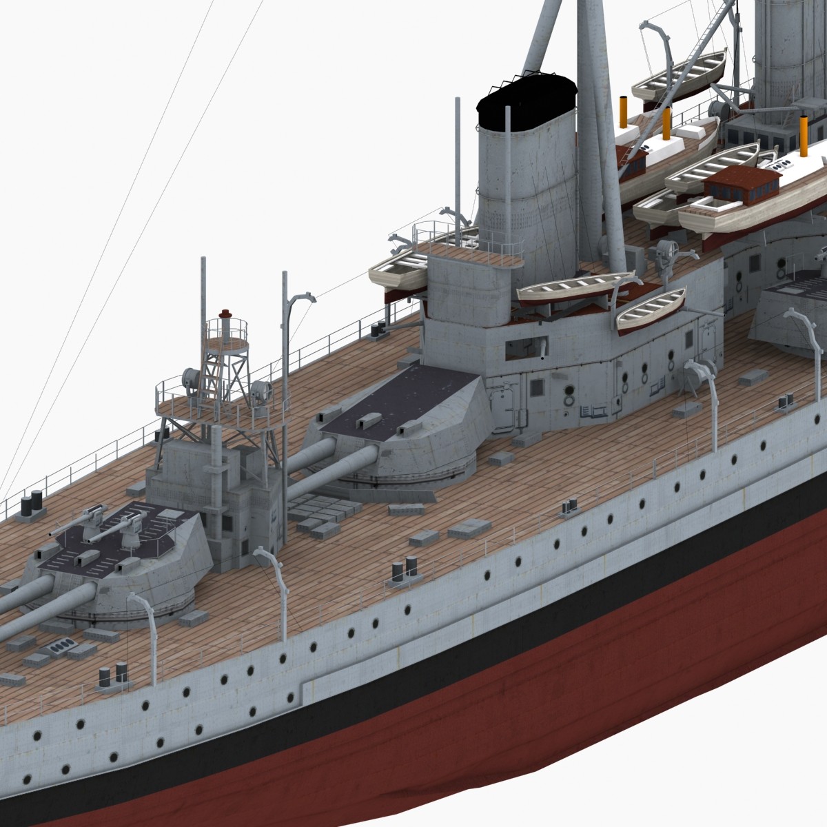 3d Dreadnought Battleship Bellerophon Class Model