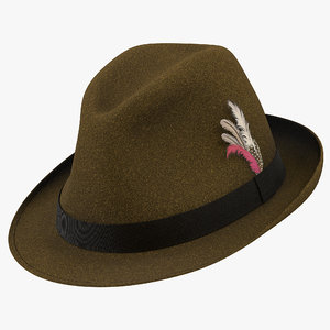 fedora hat 2 brown ma
