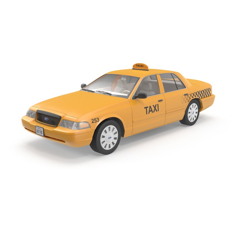 Crown Victoria Taxi 3d Model