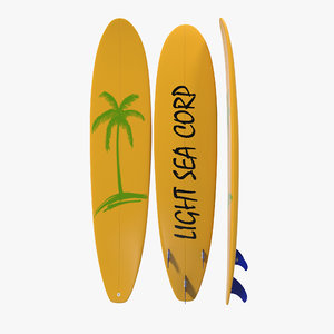 surfboard longboard 3 modeled max