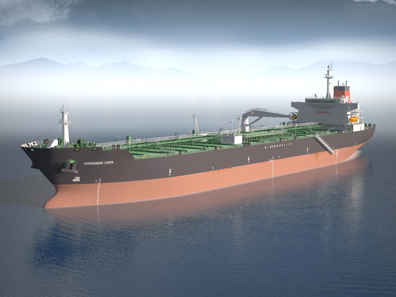 3d Model Ship Tanker Evergreen