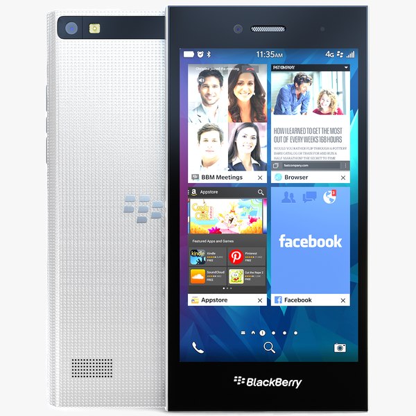 blackberry leap white 3d model
