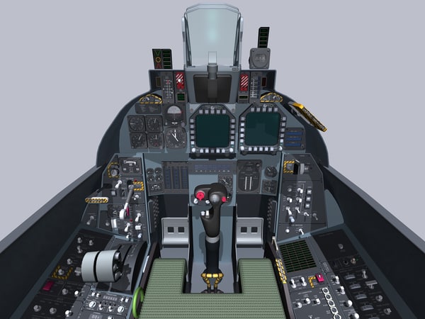 f-14d cockpit 3d model