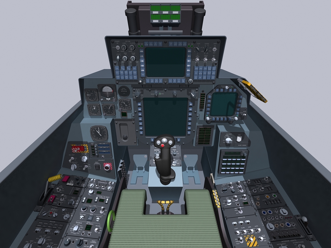 f-14d cockpit 3d model