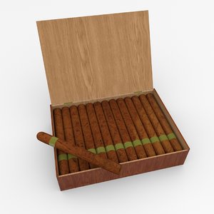 3d model cigar box