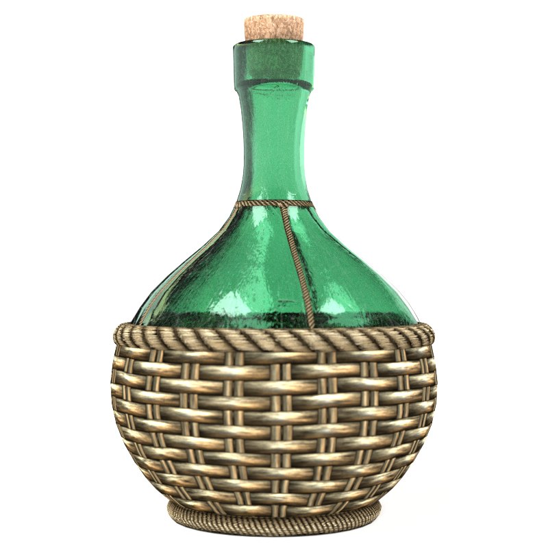 cycles bottle wine flask 3d 3ds