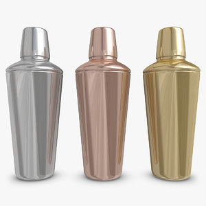 3d realistic cocktail shaker 3 model