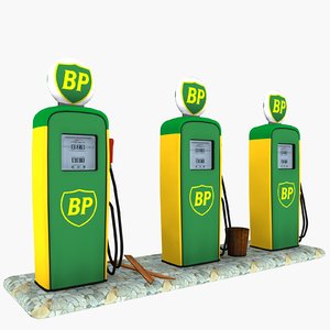 gas pump bp 3d max