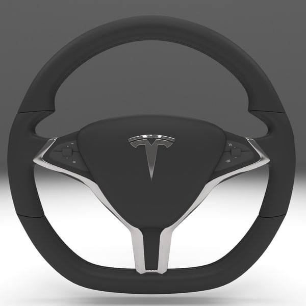 3d model tesla s steering wheel