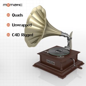 3d model gramophone disc