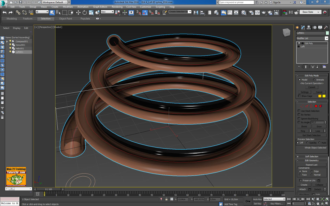 Training spline 3ds max